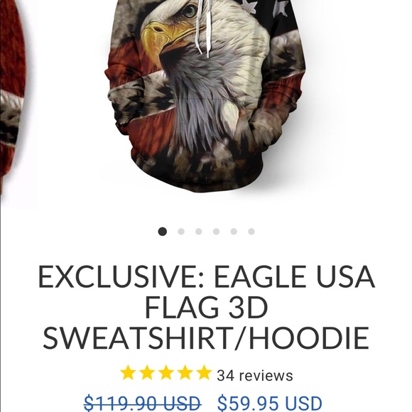 Men’s USA hoodie - Picture 2 of 2